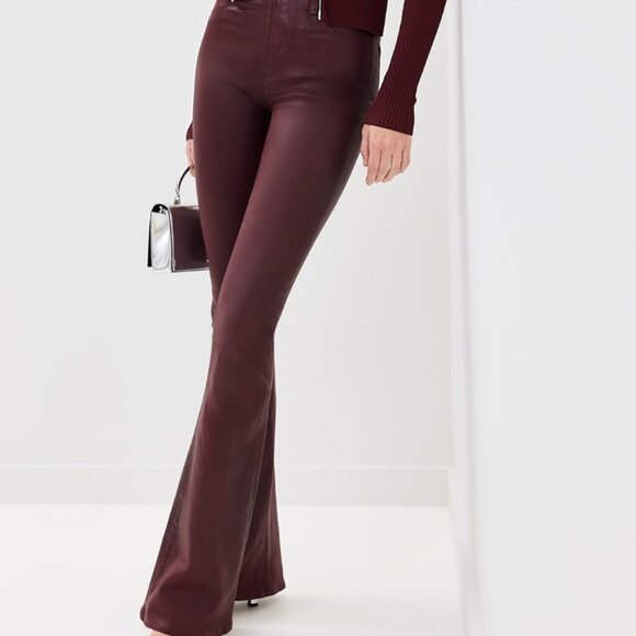 L'Agence Marty Flare Jeans (dark wine coated) - Picture 4 of 7